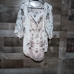 ONE WORLD Women's Top with Earthy Tones